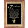 PLA-18-7X9 WOOD PLAQUE WITH BLACK BRASS ENGRAVING PLATE - 7" X 9"